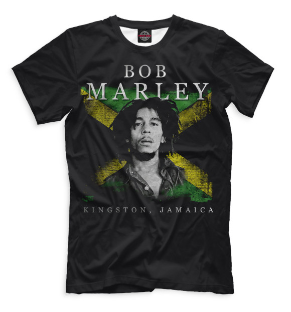 Футболка для мальчиков с изображением Bob Marley цвета Черный