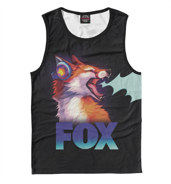 Мужская майка с притом Great Foxy Fox цвета Белый Мужская майка с изображением Great Foxy Fox цвета Белый