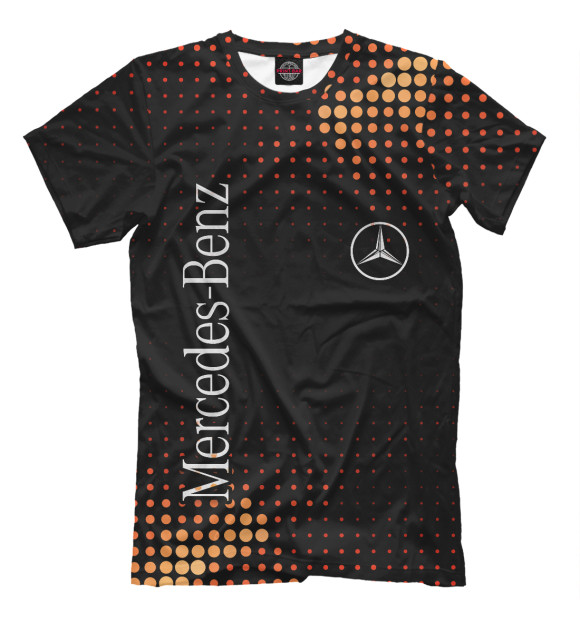 Мужская футболка с изображением Mercedes цвета Черный
