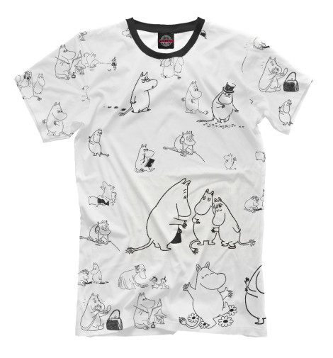 

Футболки Print Bar, Молочно-белый, Муми-тролли