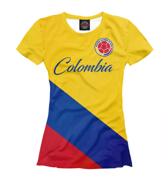 Футболка для девочек с изображением Колумбия цвета Белый