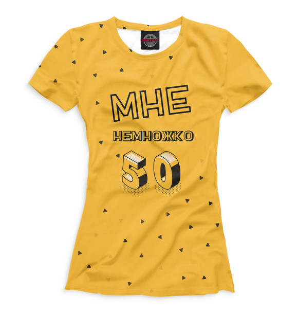 Футболка для девочек с изображением 50 лет цвета Белый