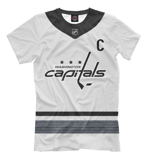 Мужская футболка с изображением Овечкин Форма Capitals Бонусная 2019 цвета Молочно-белый