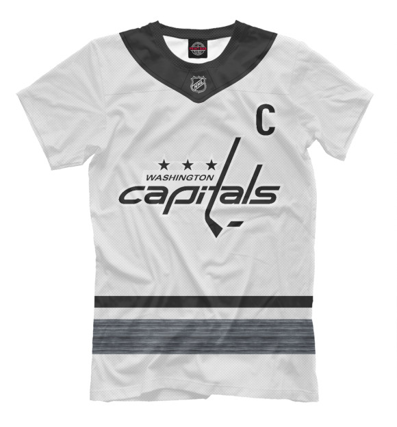Футболка для мальчиков с изображением Овечкин Форма Capitals Бонусная 2019 цвета Молочно-белый