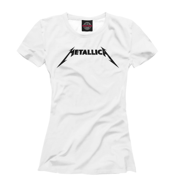 Футболка для девочек с изображением Metallica цвета Белый