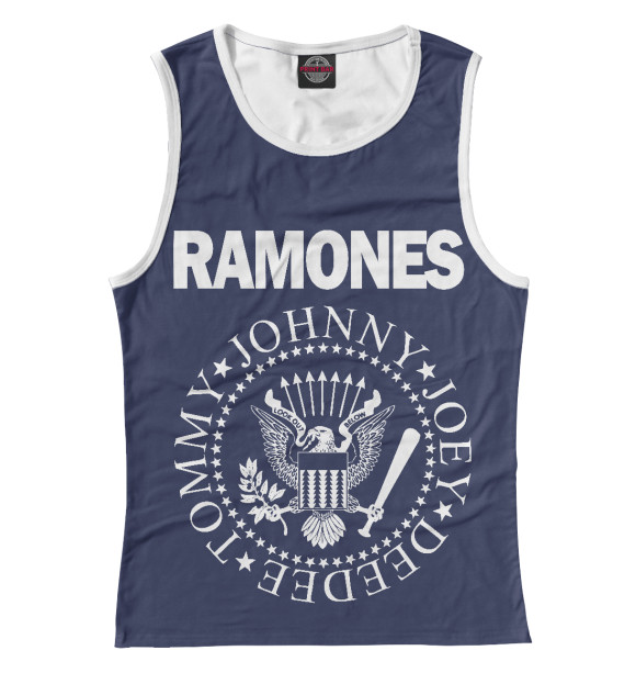 Женская майка с изображением Ramones цвета Белый