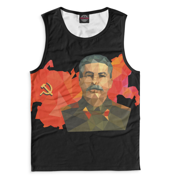 Майка для мальчика с изображением Сталин цвета Белый