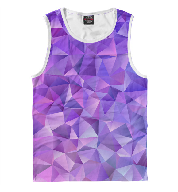 Мужская майка с изображением Nice purple цвета Белый