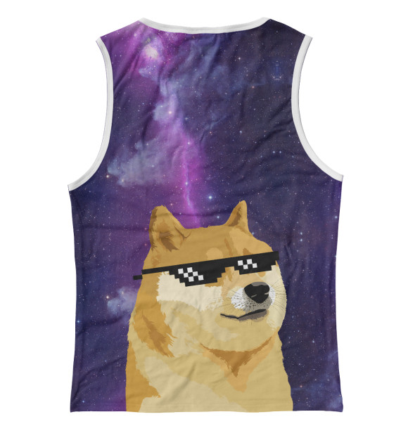 Майка для девочки с изображением Doge мем deal with it космос (с двух сторон) цвета Белый