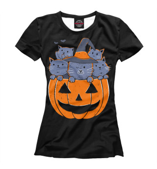 Женская футболка Хэллоуинская тыква