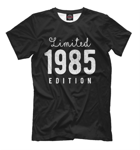 Мужская футболка с изображением 1985 - Limited Edition цвета Черный