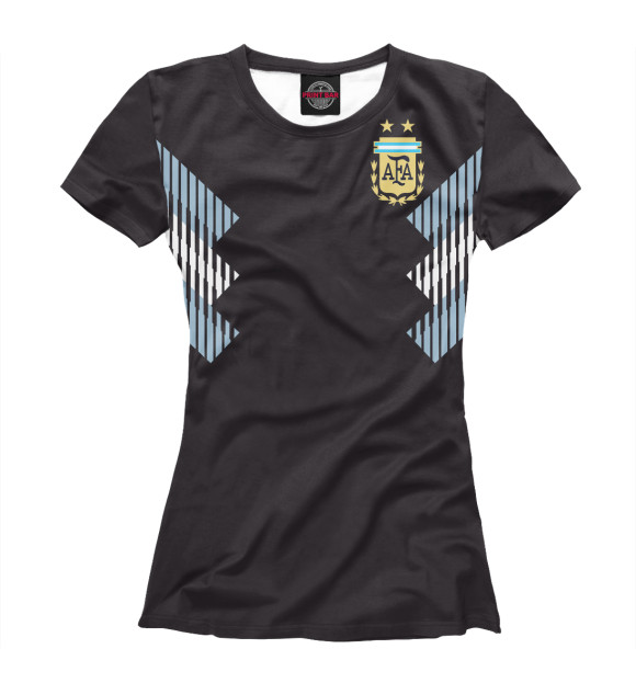 Женская футболка с изображением Сборная Аргентины 2018 цвета Белый