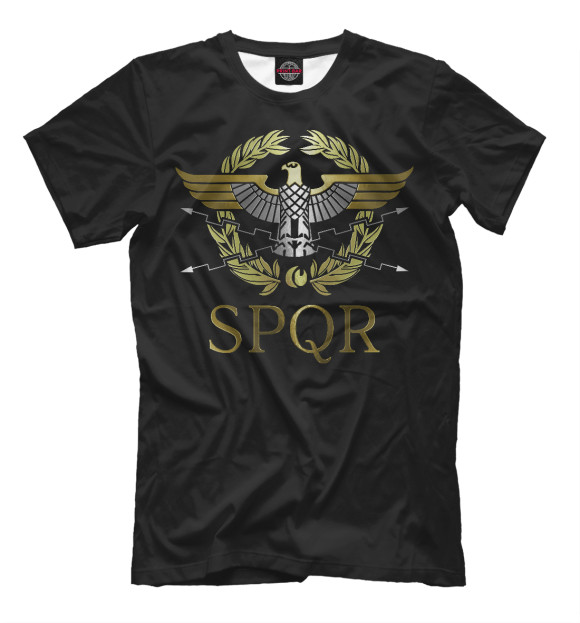 Мужская футболка с изображением SPQR цвета Р‘РµР»С‹Р№