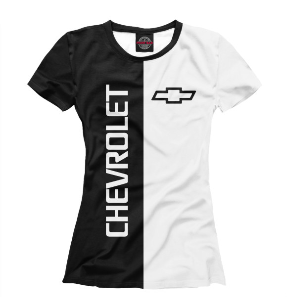 Женская футболка с изображением Chevrolet цвета Белый