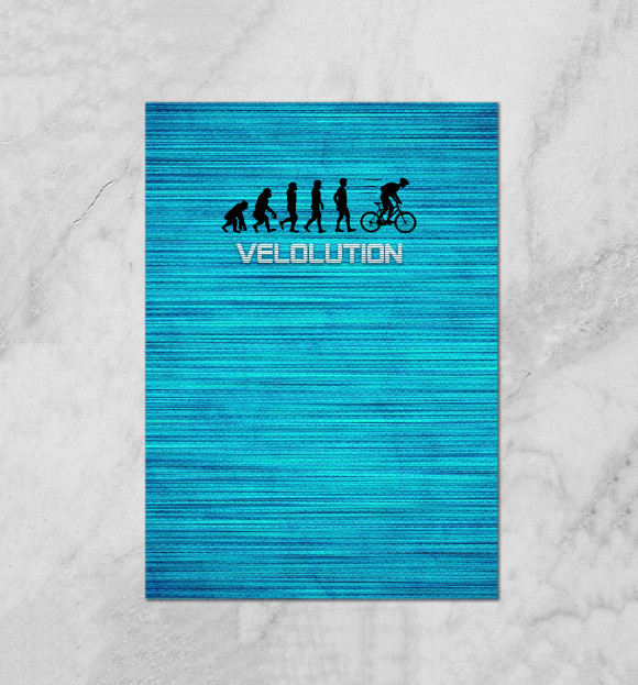 Плакат с изображением VELOLUTION цвета Белый