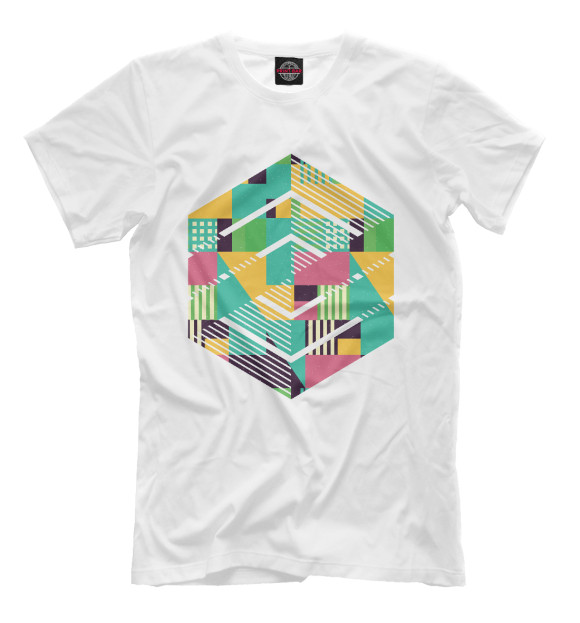 Футболка для мальчиков с изображением Geometric abstract цвета Белый