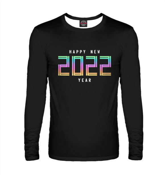 Мужской лонгслив с изображением 2022 цвета Белый