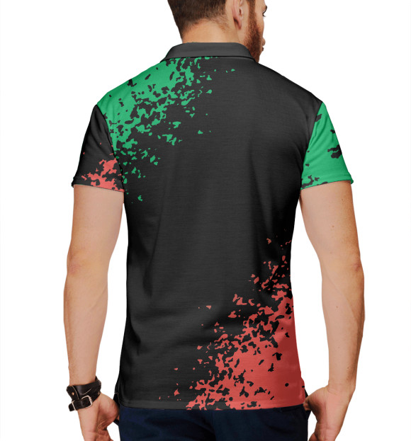 Мужское поло с изображением Роблокс цвета Белый