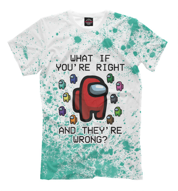 Футболка для мальчиков с изображением Among Us / Амонг Ас цвета Белый