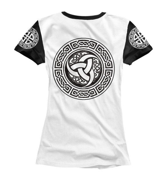Женская футболка с изображением Символика воина / страха нет цвета Белый