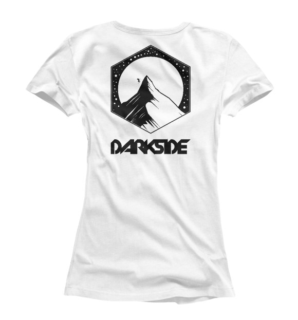 Женская футболка с изображением Darkside цвета Белый