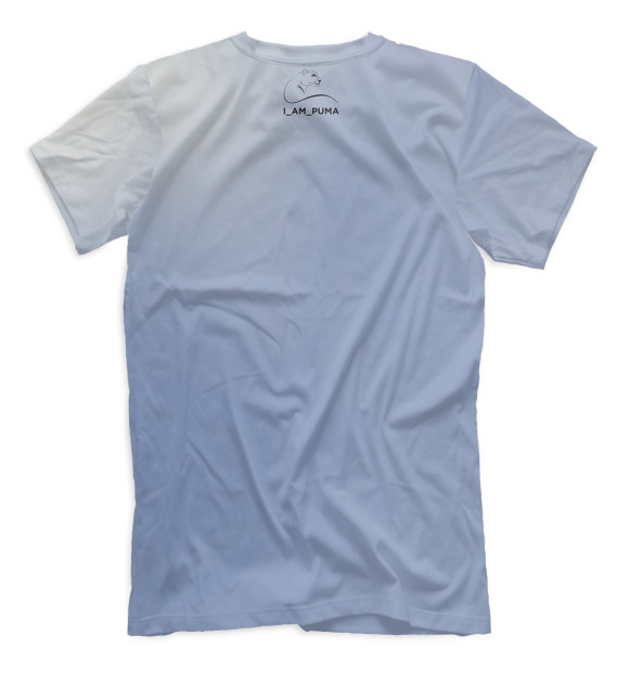 Мужская футболка с изображением Пума цвета Белый