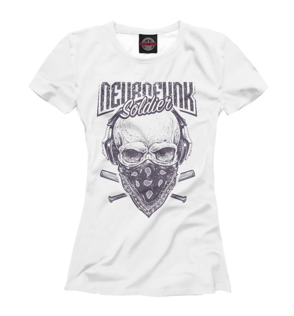 Футболка для девочек с изображением Нейрофанк цвета Белый