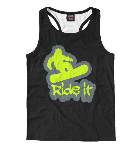 Мужская майка-борцовка с изображением Ride It цвета Белый