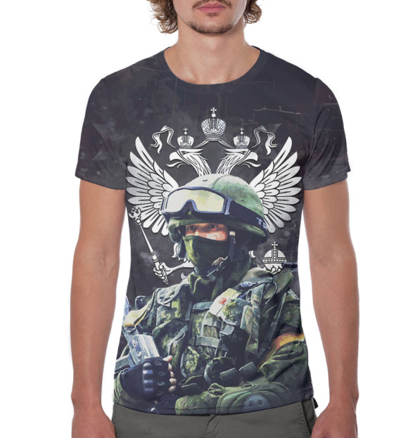 Мужская футболка с изображением Вежливые люди цвета Белый