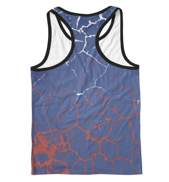 Мужская майка-борцовка с изображением RUSSIA цвета Белый