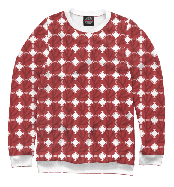 Свитшот для девочек с изображением Руна Феху - Процветание цвета Белый