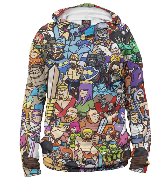 Женское худи с изображением Clash Royale цвета Белый