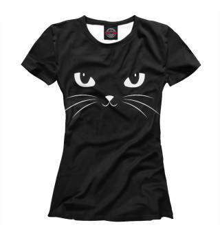 Женская футболка Black cat