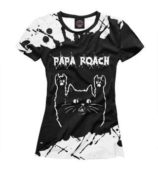 Футболка для девочек Papa Roach | Рок Кот