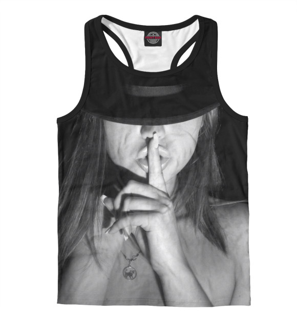 Мужская майка-борцовка с изображением Секрет цвета Белый