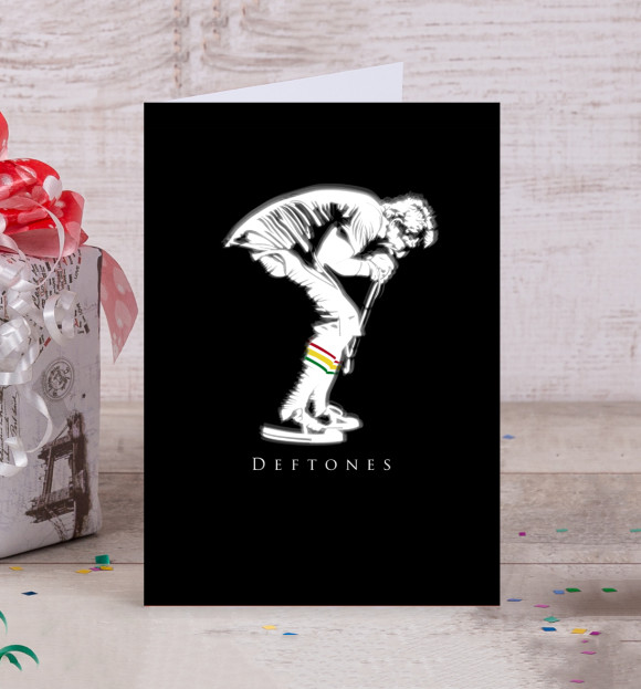 Открытка с изображением Deftones цвета Белый
