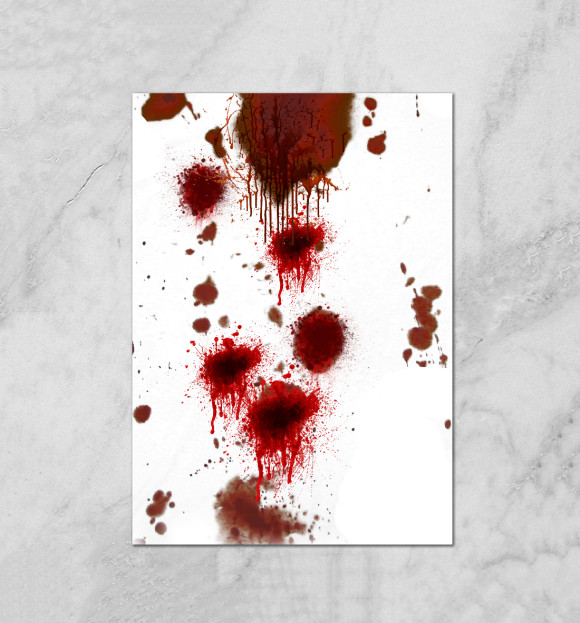 Плакат с изображением bloody цвета Белый