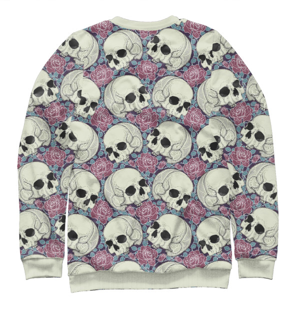 Свитшот для мальчиков с изображением Skull Garden цвета Белый