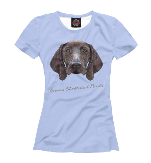 Футболка для девочек с изображением German shorthaired pointer цвета Белый