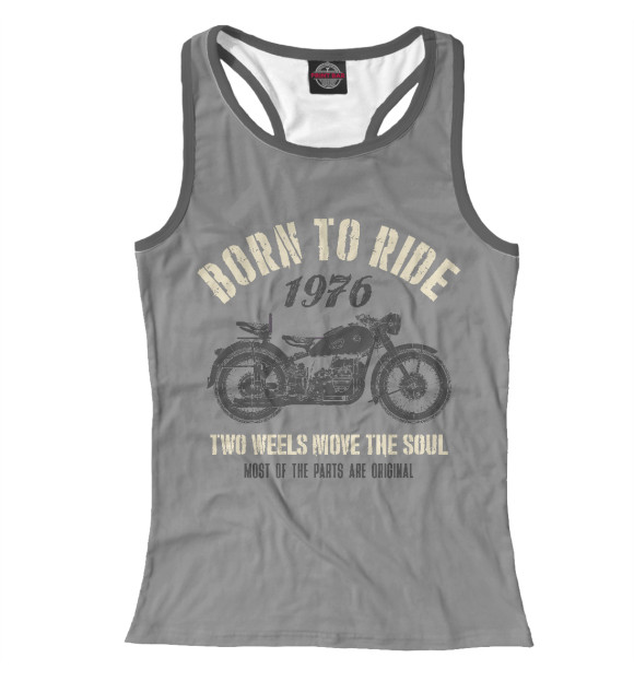 Женская майка-борцовка с изображением 1976 цвета Белый