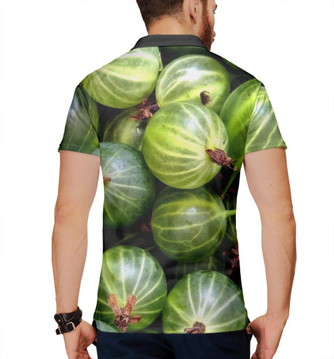 

Поло Print Bar, Белый, Крыжовник