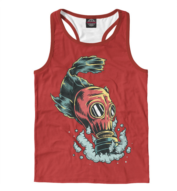 Мужская майка-борцовка с изображением Психоделика цвета Белый