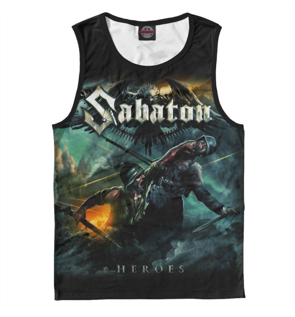 Мужская майка с изображением Sabaton цвета Белый