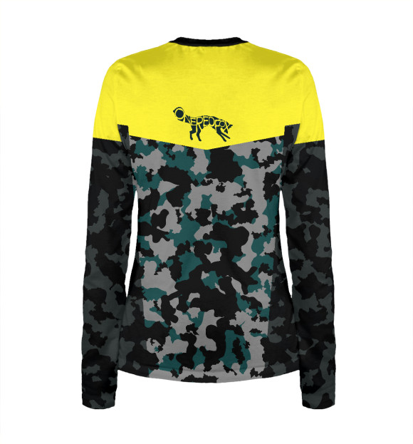 Женский лонгслив с притом Yella цвета Белый Женский лонгслив с изображением Yella цвета Белый