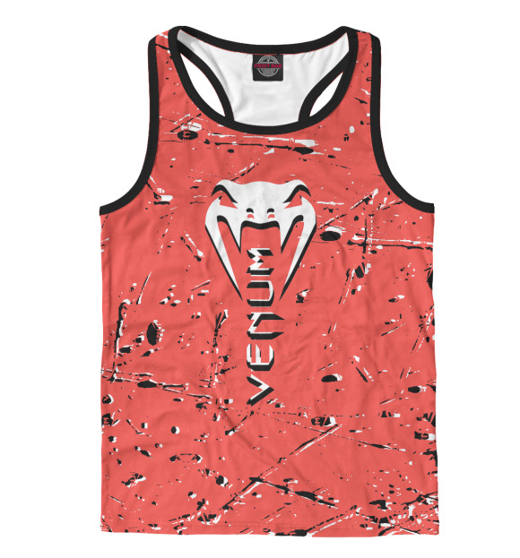 Мужская майка-борцовка с изображением Venum цвета Белый