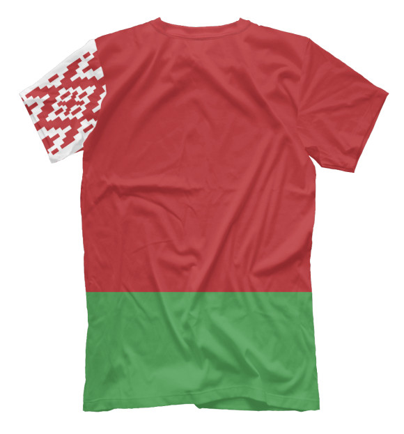 Мужская футболка с изображением Символика Беларуси цвета Белый