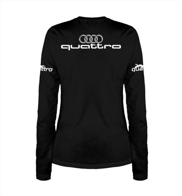 Женский лонгслив с изображением Audi Quattro цвета Белый