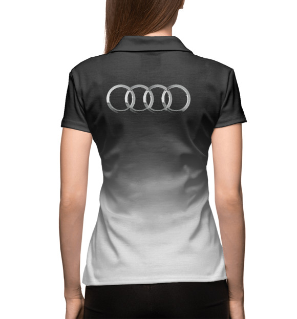 Женское поло с изображением Audi цвета Белый