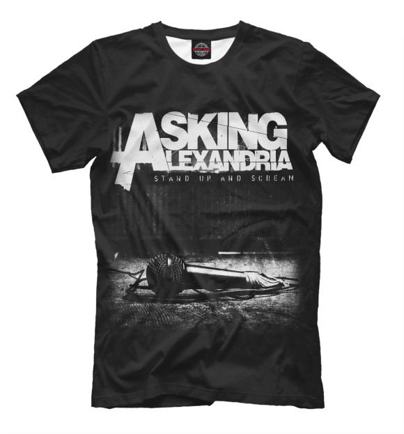 Мужская футболка с изображением Asking Alexandria цвета Черный