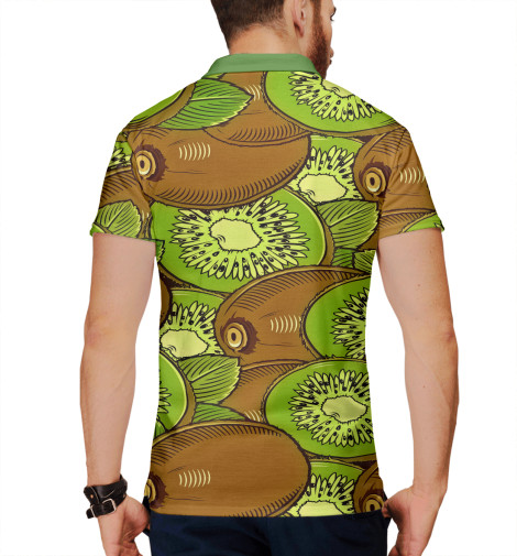 

Поло Print Bar, Белый, Киви